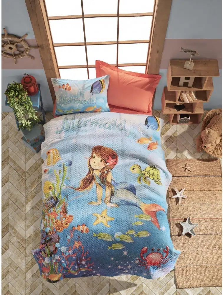 Cottonbox Mermaid Mercan Tek Kişilik Complete Set