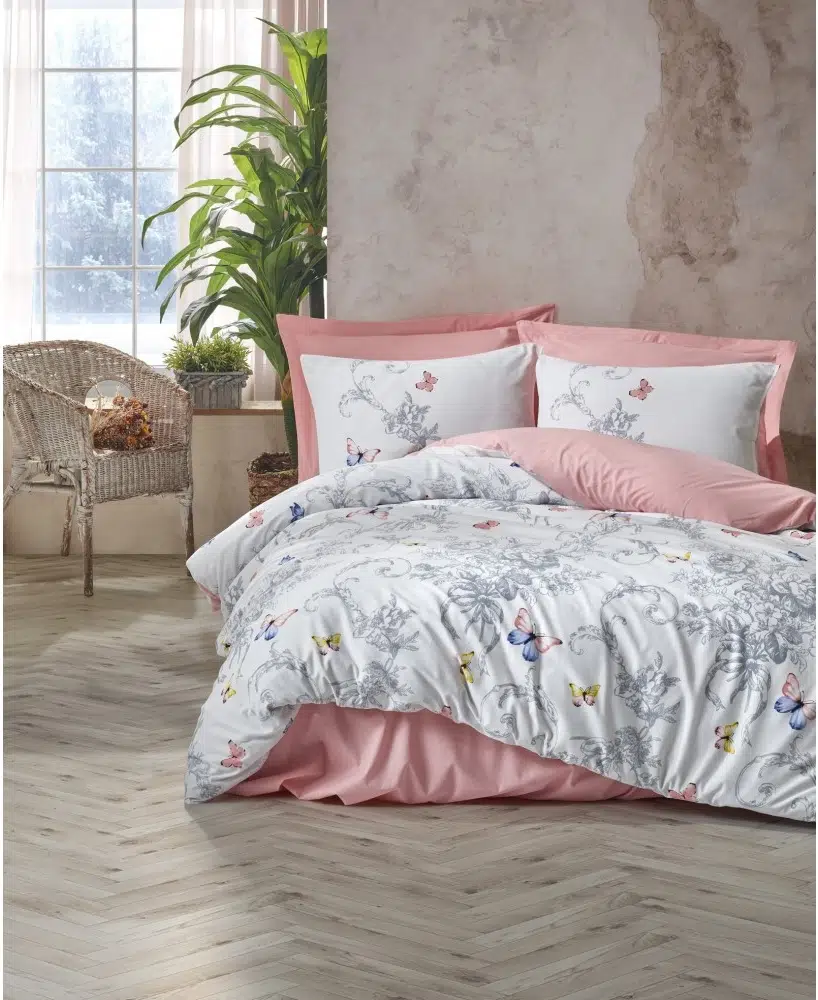 Cottonbox Mode Line Cathi Somon Çift Kişilik Nevresim Takımı 