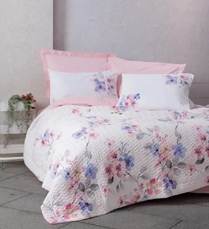 Cottonbox Modeline Jayda-Pembe Double Çift Kişilik Comple Set 2271