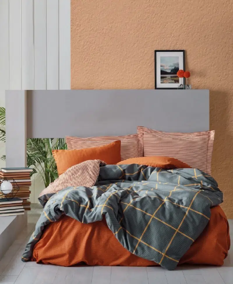 Cottonbox Modern Stark-Tarçın Tek Kişilik Nevresim Takımı 1732