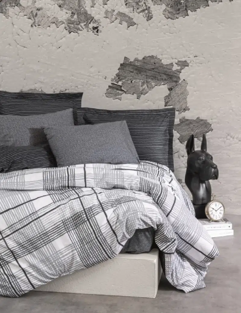 Cottonbox Modern Will Antrasit Tek Kişilik Nevresim Takımı 1732