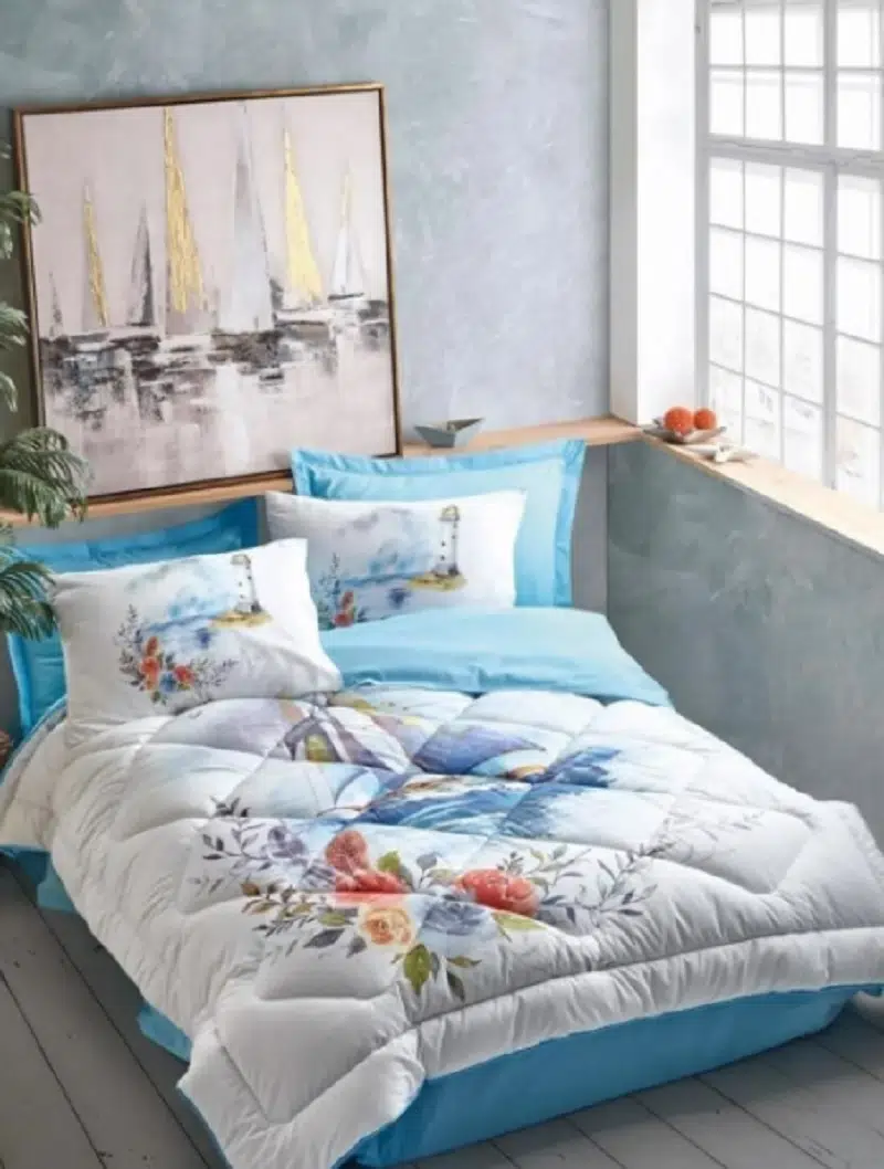 Cottonbox Morgan-Mavi Tek Kişilik Nevresim Takımı