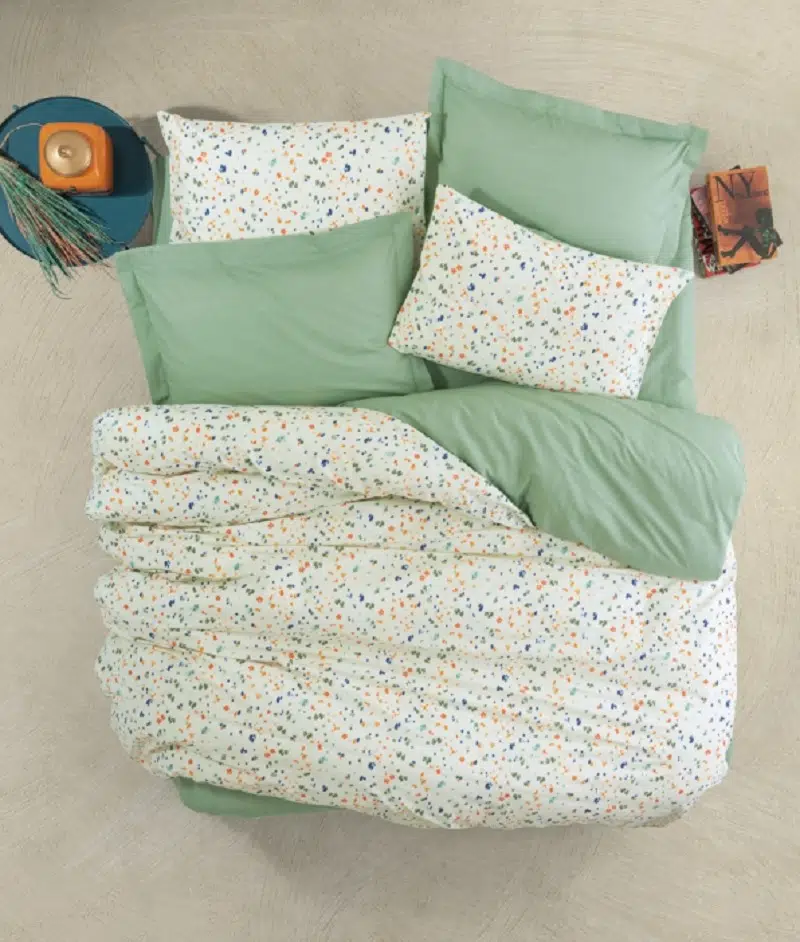 CottonBox Petite Lola-Yeşil Çift Kişilik Nevresim Takımı