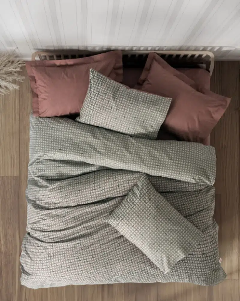 CottonBox Petite Ranforce Lastikli Çarşaflı Tek Kişilik Nevresim Takımı Mote Kiremit