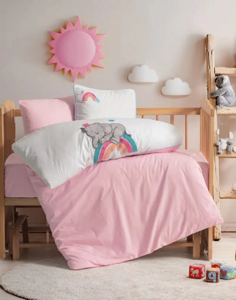 Cottonbox Punch Baby Nakışlı Bebek Nevresim Takımı 2012 Pembe