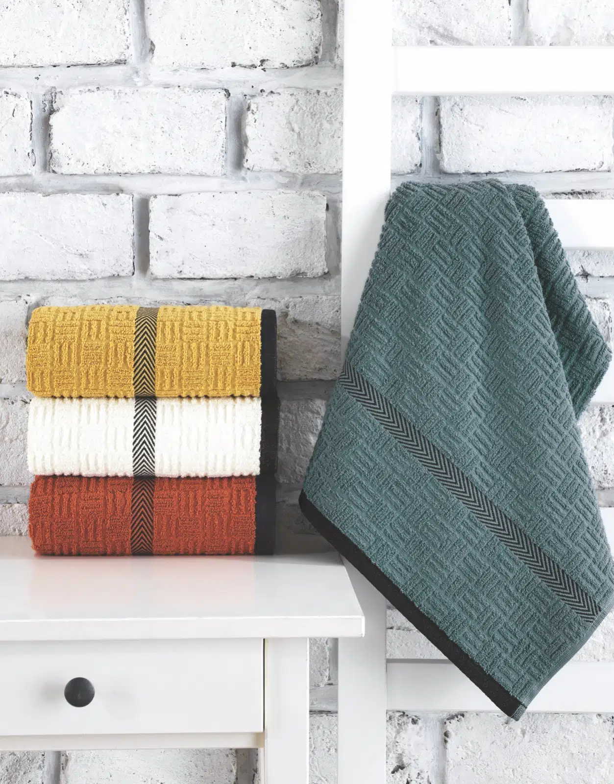 Cottonbox Road Jakarlı Tekli Havlu Asorti-1 