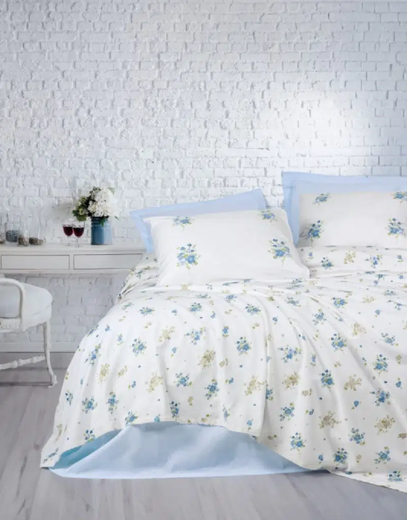 CottonBox Sweet Bellus Mavi Çift Kişilik Pike Takımı