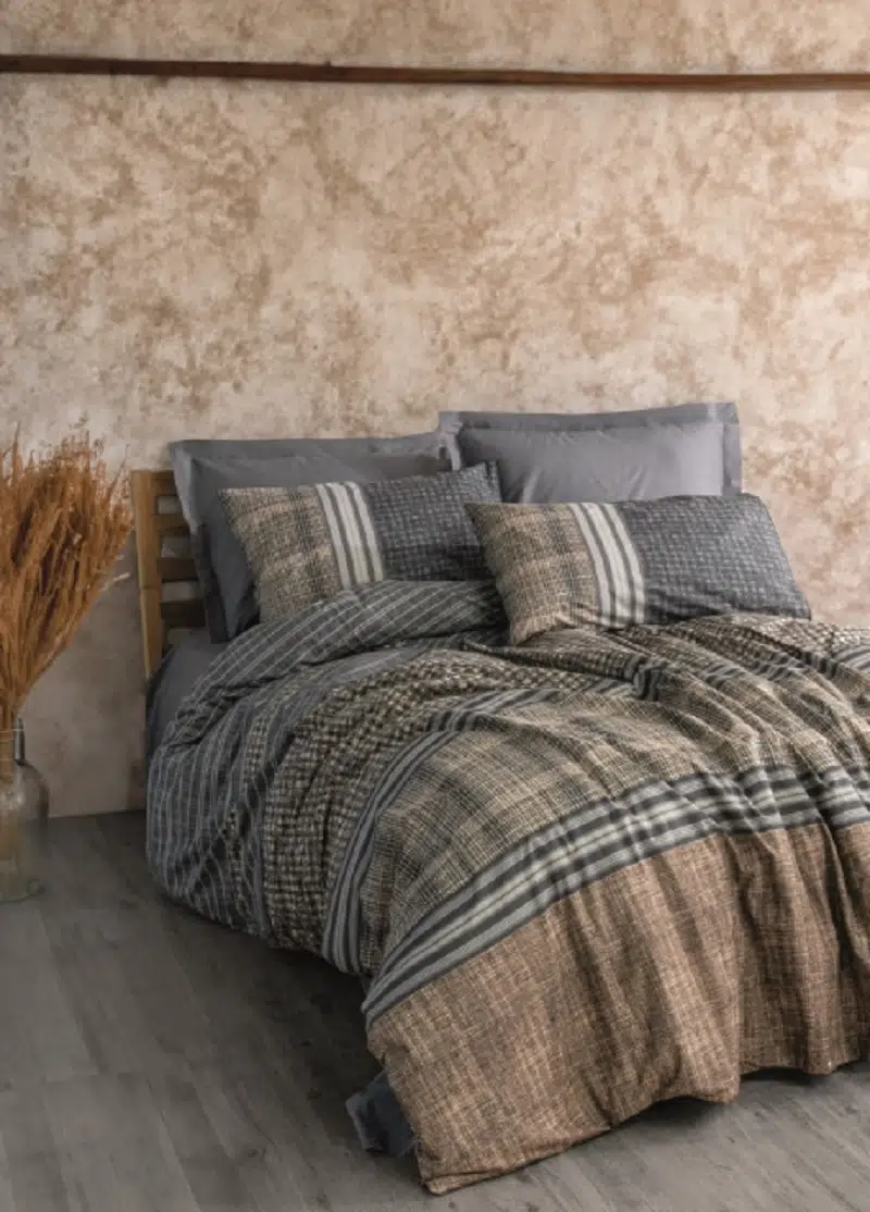 Cottonbox Toprak Timbre-Antrasit Tek Kişilik Nevresim Takımı 1742