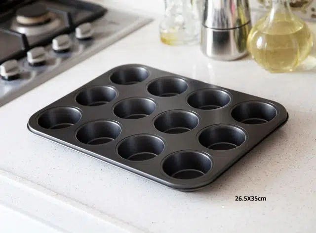 Gönül Granit 12 Li Muffin Kalıbı G2371 Siyah
