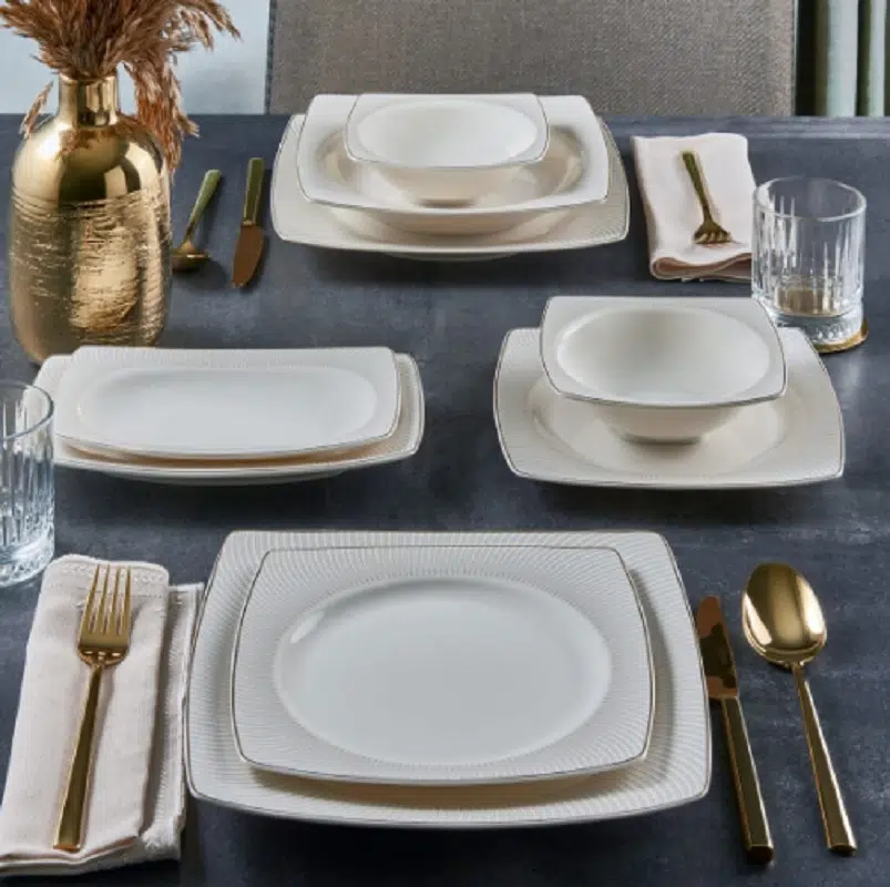 Güral Caroline 54 Parça Kare Yemek Takımı 61651