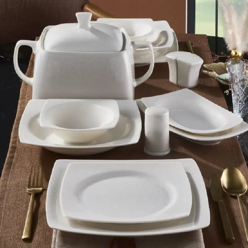 Güral Caroline 61 Parça Kare Yemek Takımı 6114