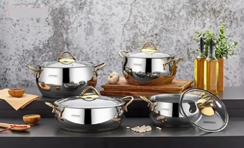 Kahramanlar Elit Prime Gold 8 Parça Çelik Tencere Seti 8001