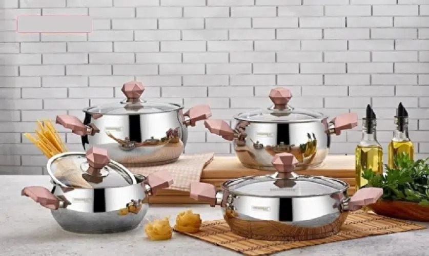 Kahramanlar Elit Prime Rose 8 Parça Çelik Tencere Seti 8003