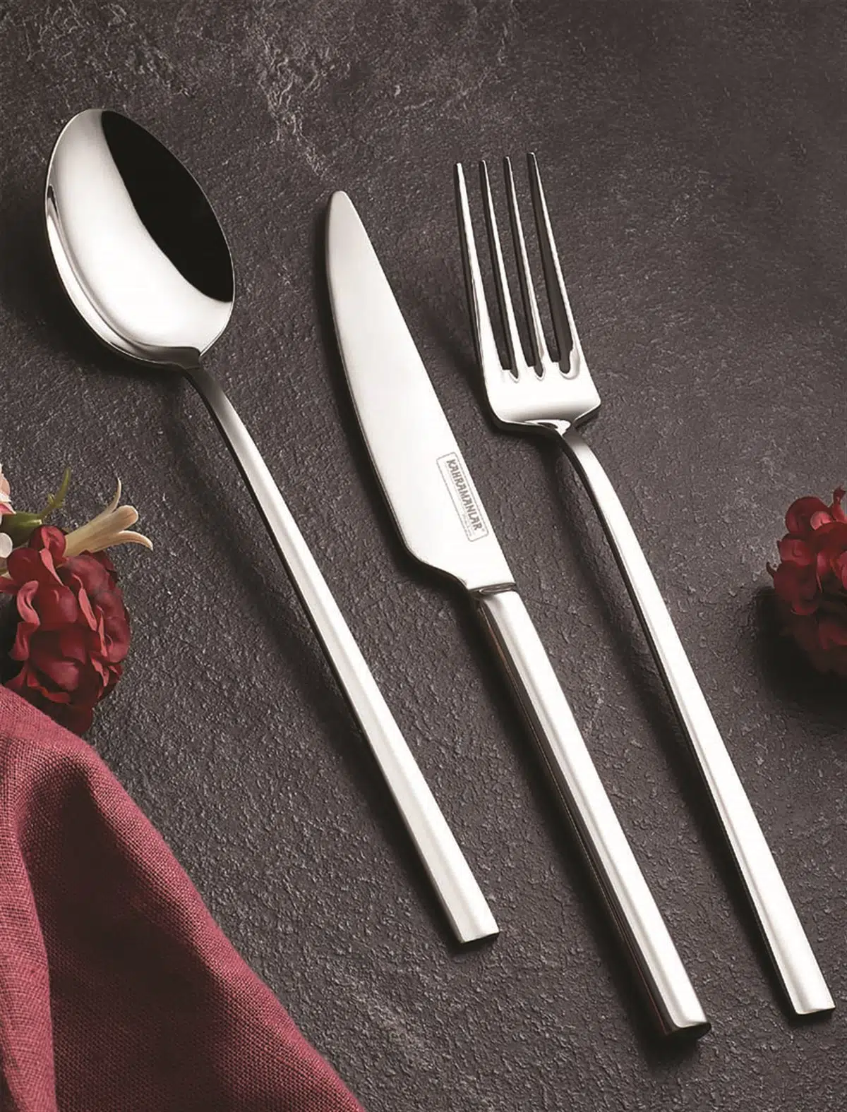 Kahramanlar Flora 90 Parça Kaşık Çatal Bıçak Takımı