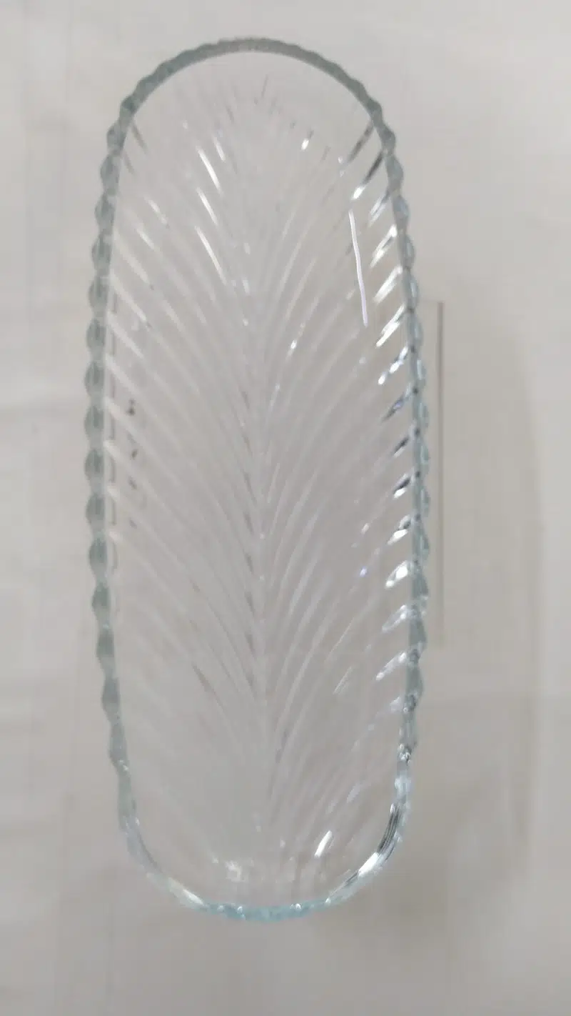 Kaveh Cam Sunum Tabak Santa Balık Sırtı PL1258GCL 28 CM