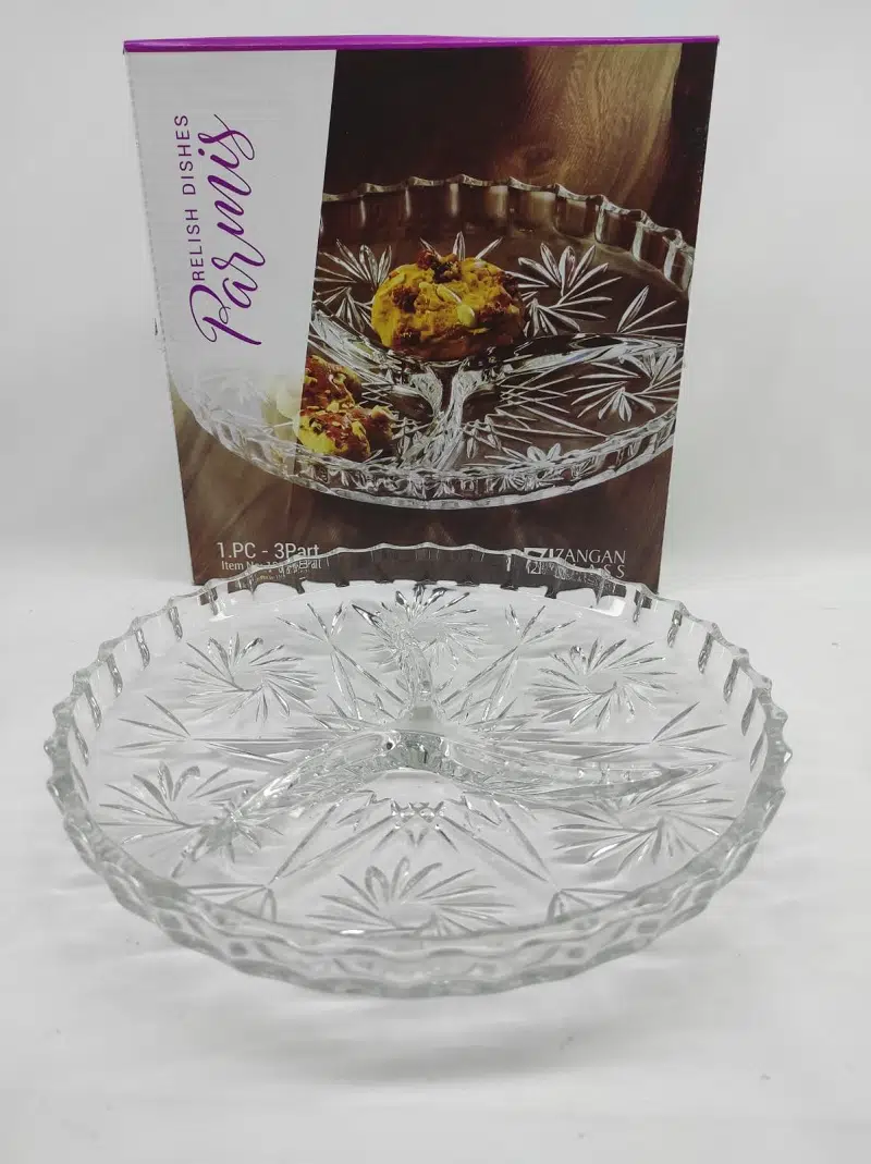 Kaveh Zangan 22cm 3 Bölmeli Sunumluk Tekli BM1310