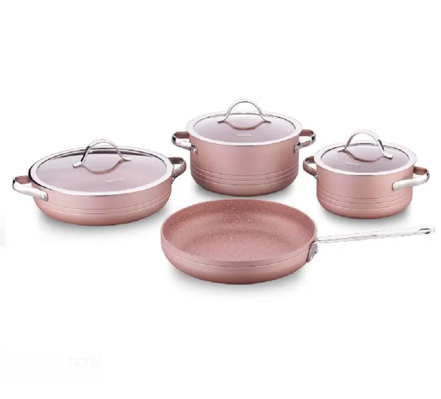 Korkmaz A2619 Linea Rosagold 7 Parça Tencere Takımı
