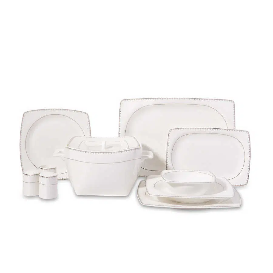 Korkmaz Bone Selection 60 Parça A8427 12 Kişilik Kare Yemek Takımı 