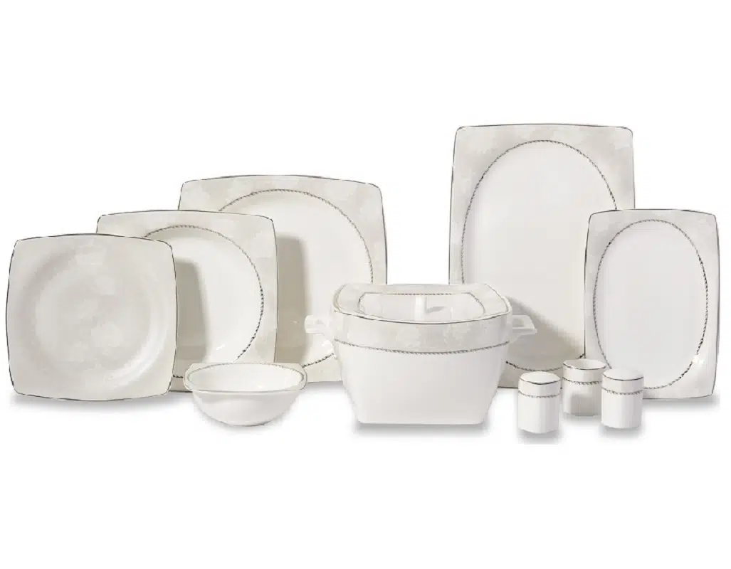 Korkmaz Bone Selection 60 Parça A8442 Kare Yemek Takımı