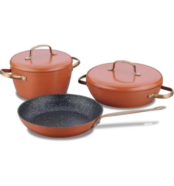 Korkmaz Vintage 5 Parça Granit Tencere Seti A2607-1 Taba