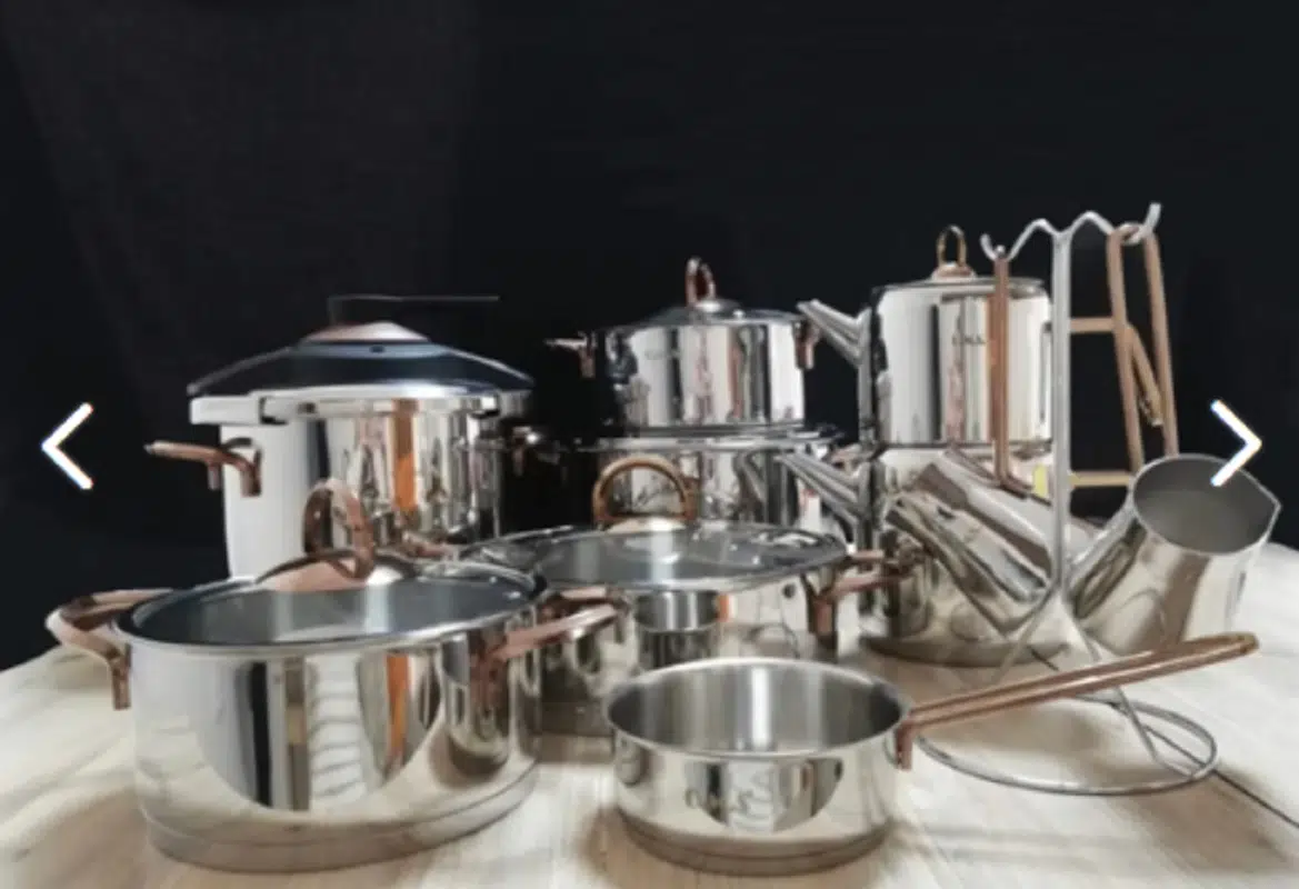 Oms 18 Parça Silindir Set Ezme Çelik Kulp 1087 Bakır