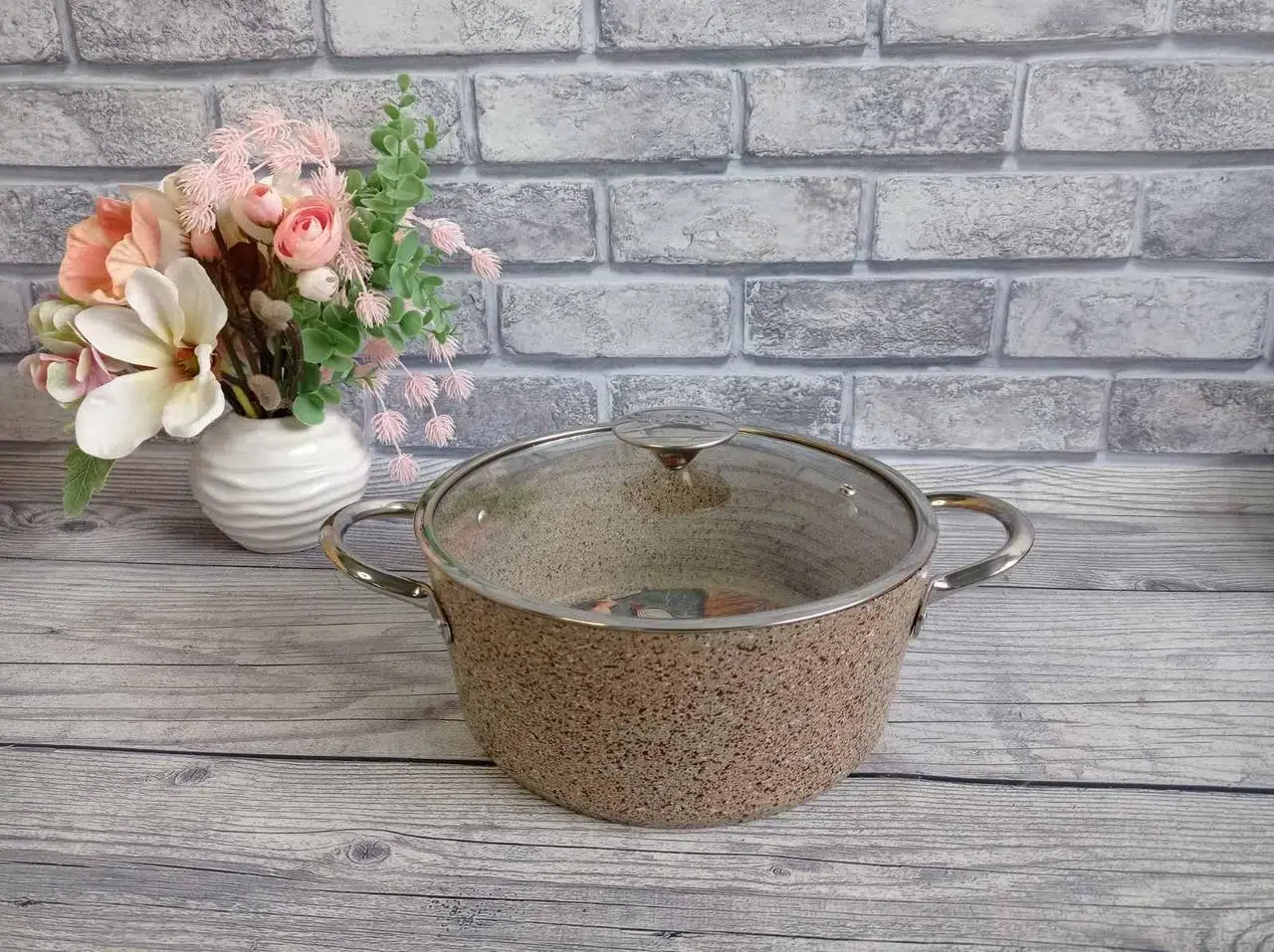 Oms 20 Cm Granit Derin Tencere İndüksiyon 3116 Kumbeji