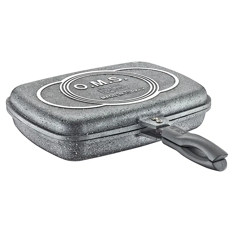 Oms 36X26X9 Cm Granit Balık Tava 3215 Gri
