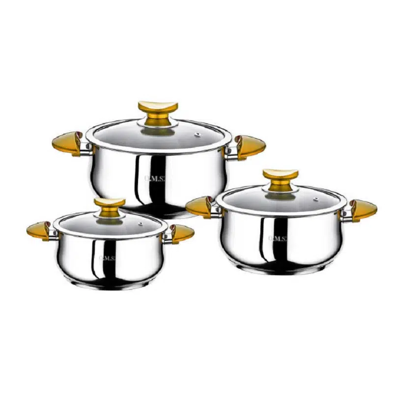 Oms 6 Parça Güveç Çelik Tencere Seti 1033 Gold