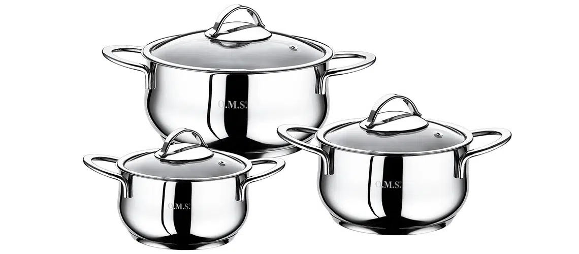 Oms 6 Parça Yummy Güveç Çelik Tencere Seti 1032 Sade