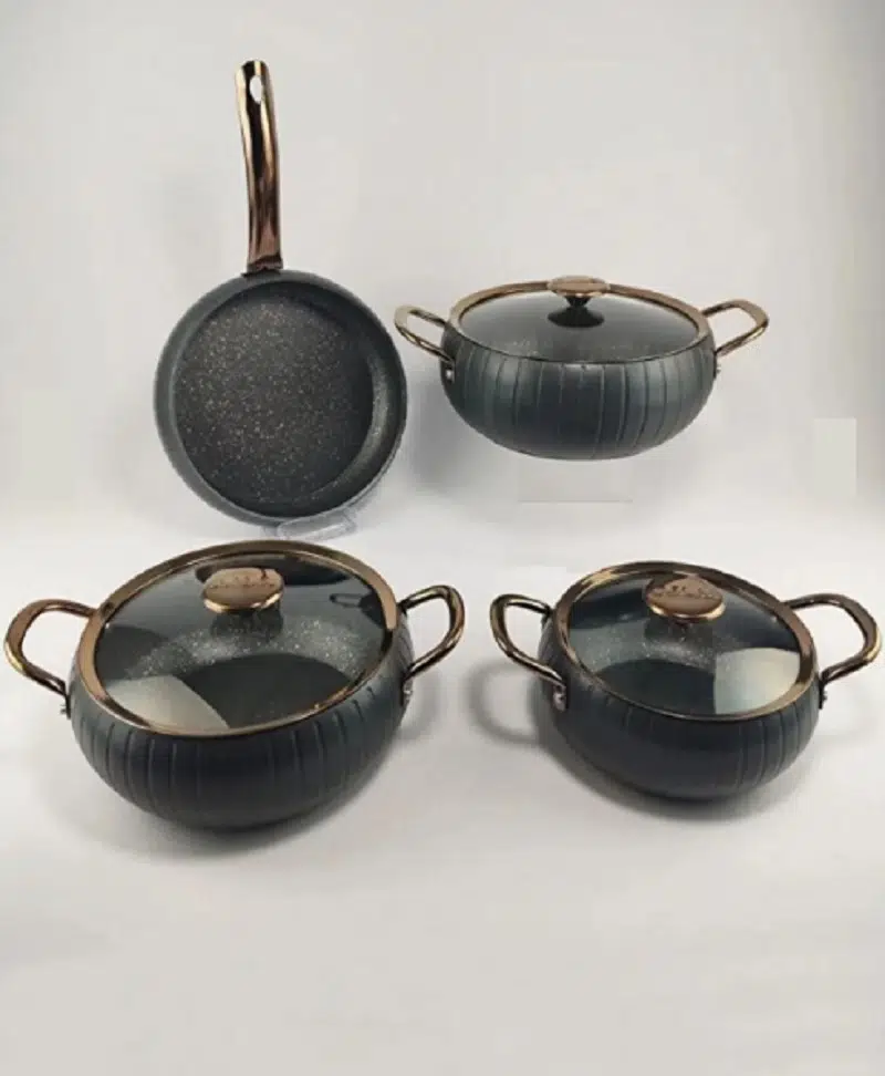 Oms 7 Parça Meridian Granit Tencere Seti 3528 Bakır