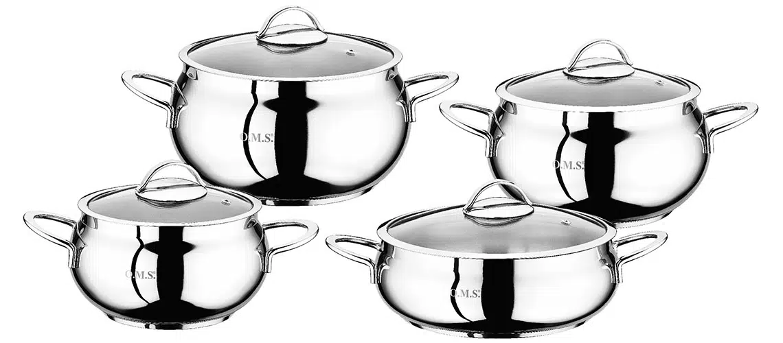 Oms 8 Parça Küre Tencere Seti 1006 Sade
