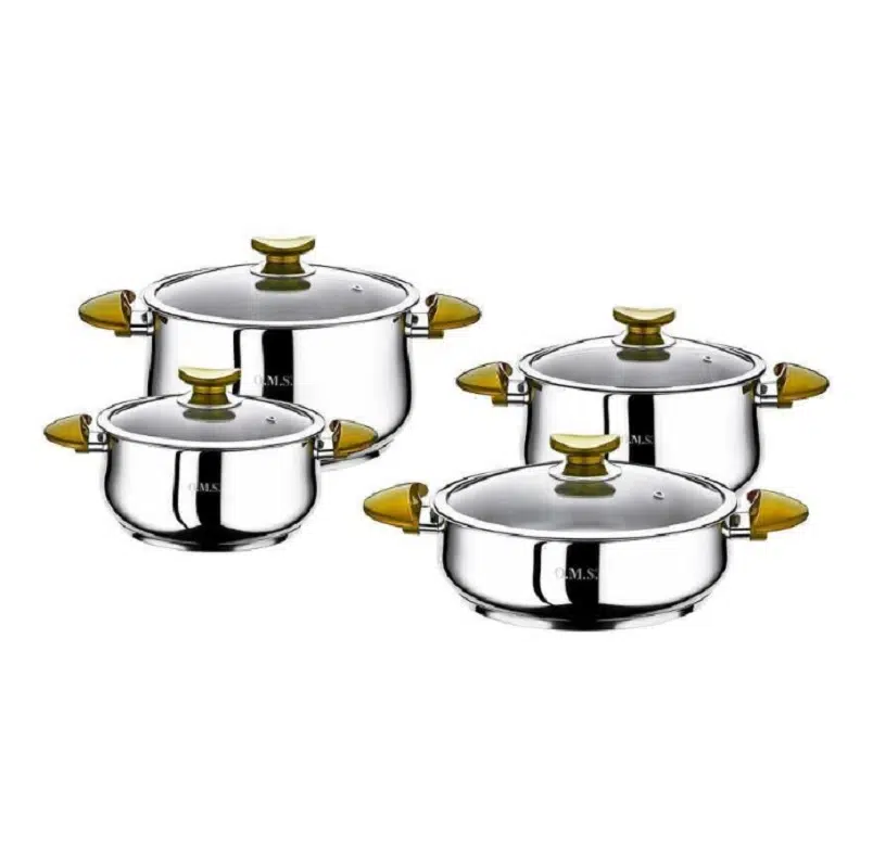 Oms 8 Parça Yummy Tencere Seti 1036 Gold