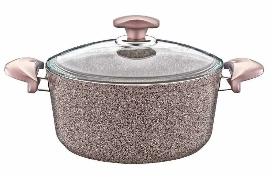 Oms Granit 20X10 Cm Derin Tencere 3310 Pembe