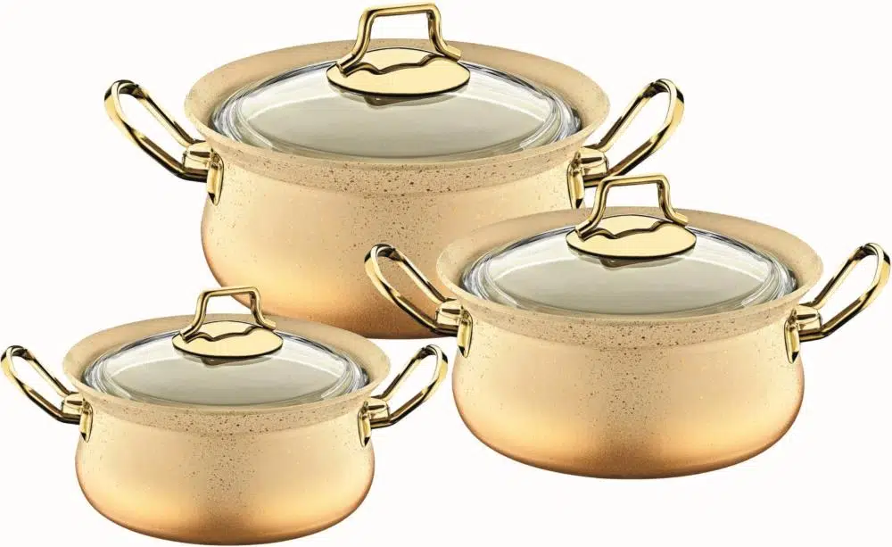 Oms Granit 6 Parça Bakraç Set Krem 3047