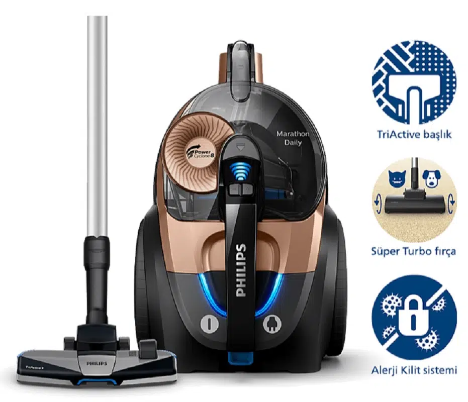 Philips XB7151-07 Marathon Daily Torbasız Süpürge Ütü HEDİYE
