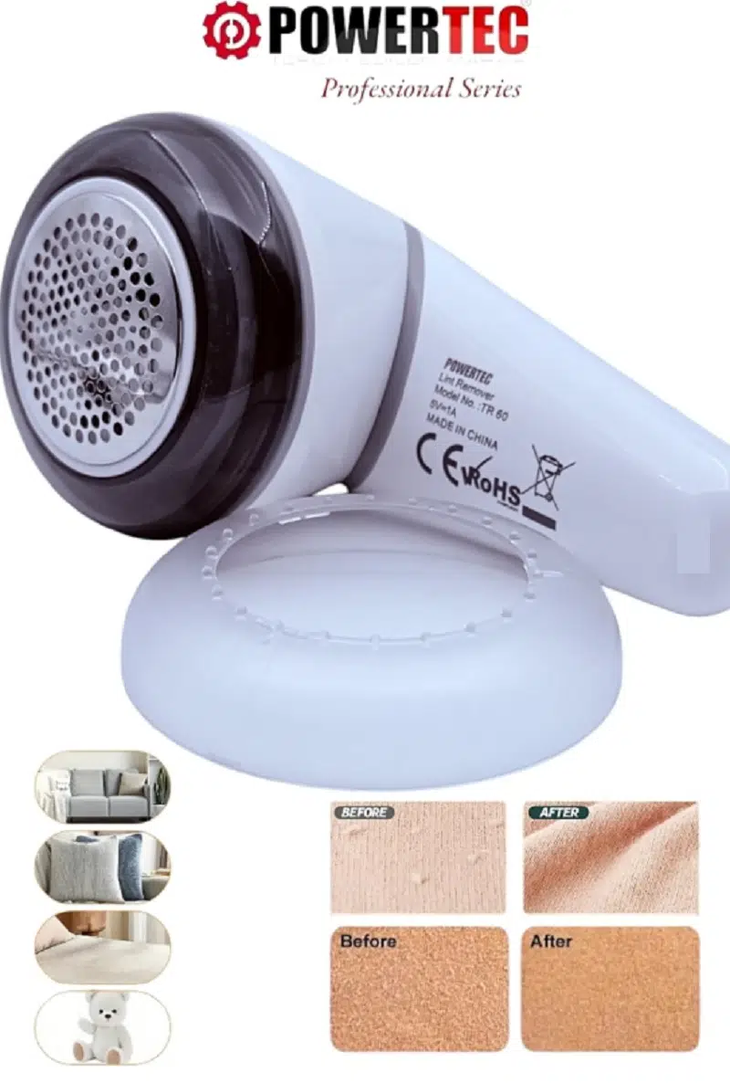 Powertec TR-60 Şarjlı Tiftik Kazak Tüy Giysi Yünü Temizleme Makinesi