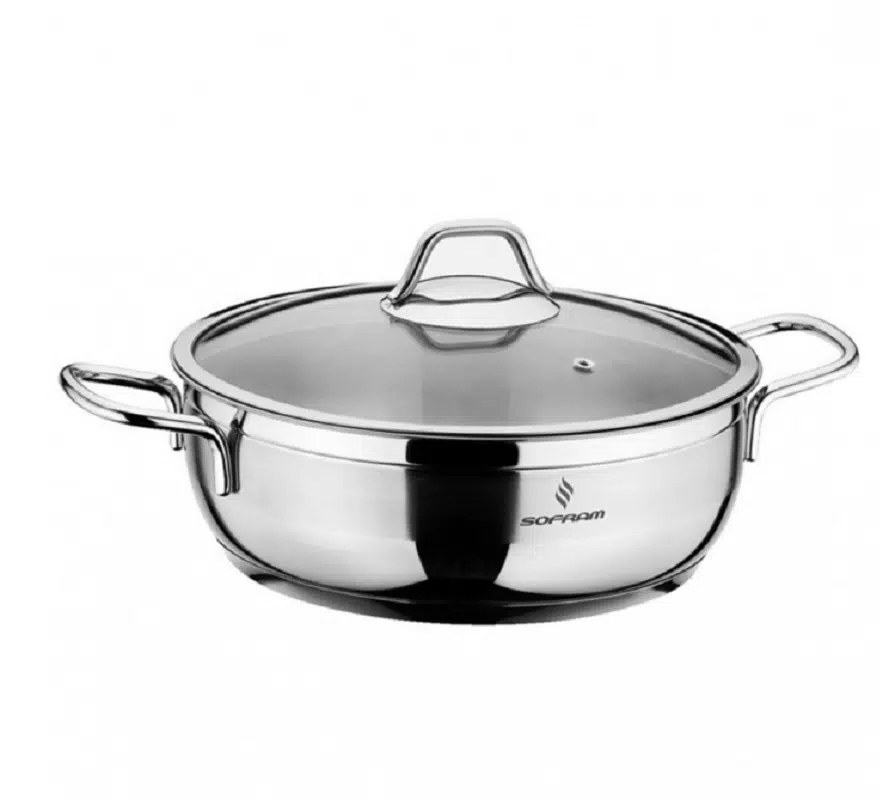 Sofram Atlas 28 No Basık Çelik Tencere 5.3 Lt