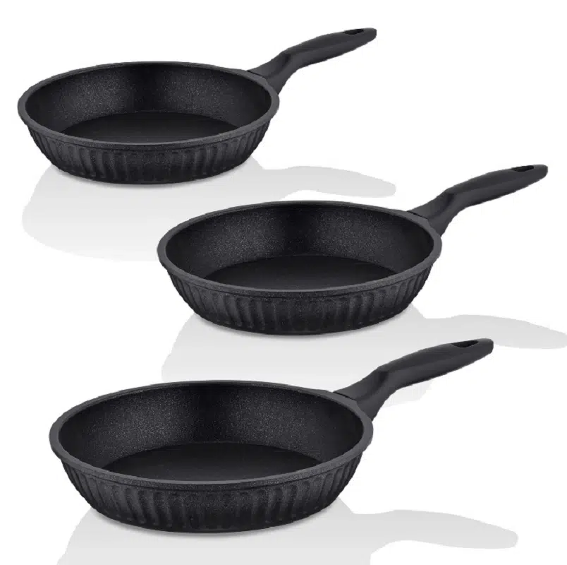 Taç Valeriya 3 lü Döküm Granit Tava Seti 4974